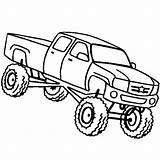 Coloring Truck Pages Wheeler Monster Drawing Lifted Four Bus Trucks Max Drawings Kids School Jam Clipart Cars Mud Jumping Higher sketch template