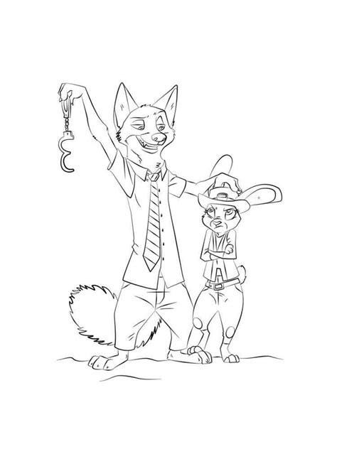 zootopia coloring pages