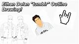 Dolan Outline Drawing Ethan Tumblr sketch template