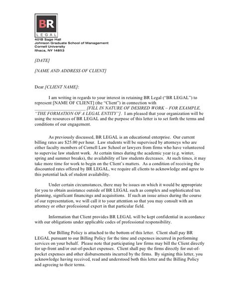 legal engagement letter template williamson gaus