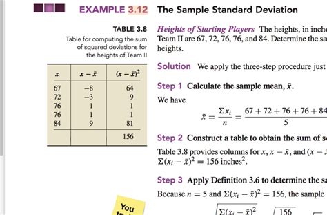 solved calculating standard deviation  hand    cheggcom
