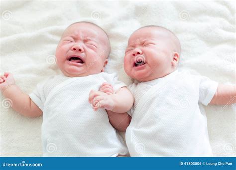 baby twins cry stock photo image  pair korean living