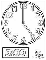Coloring Clock Pages Printable Kids sketch template