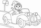 Noddy Pages Coloring Car Drawing Taxi Cartoon Sketches Disney Nody Drive Characters Drawings Cz Google sketch template