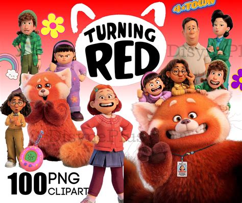 turning red clipart png digital  turning red etsy canada
