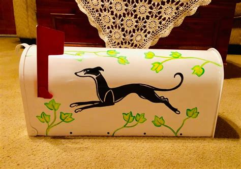 greyhound mailbox custom mailboxes dog mailbox decorative etsy