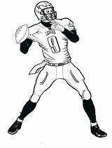 Coloring Football Nfl Eagles Pages Eagle Philadelphia Players American Quarterback Drawing Logo Player Printable Clipart Mascot Inks Sheets Newton Cam sketch template