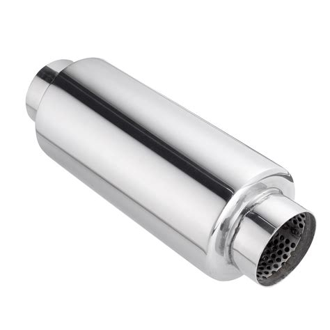 universal exhaust muffler resonator  stainless steel   inelt   outlet big