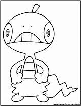 Pokemon Coloring Pages Scraggy Fun Squishy Color Book Sheets Cartoon Template sketch template