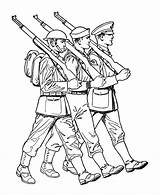 Coloring Ww1 Pages Forces Armed Soldier Sailor Marine Print sketch template