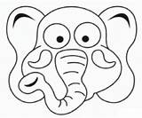 Coloring Elefante Máscaras Dierenmaskers Zoeken Elefant Elefanten Maschera sketch template