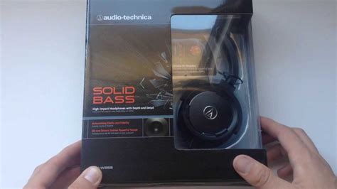 unboxing   ath ws solid bass  ear headphones  audio technica youtube
