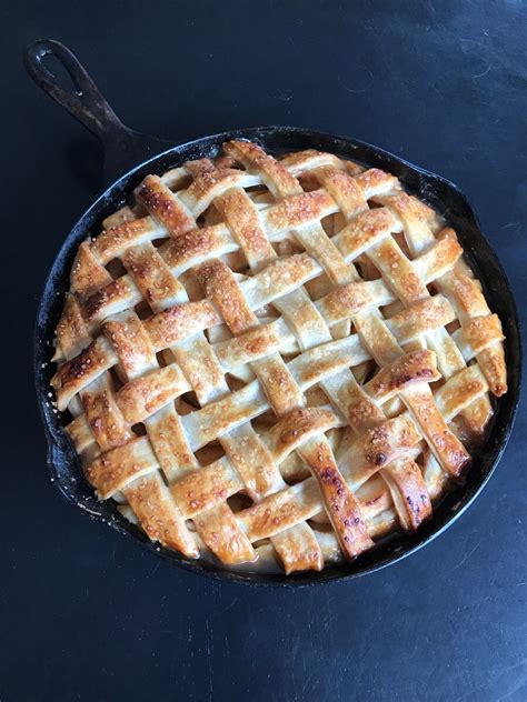 recently restored a 100 year old cast iron skillet so i put it to use with an apple pie