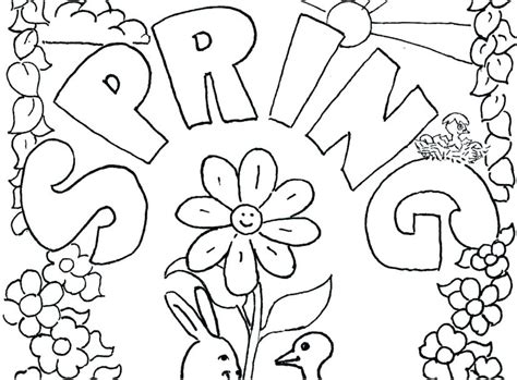 springtime coloring page images
