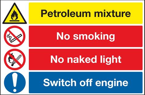 pvc no smoking prohibition sign no smoking no naked lights warning