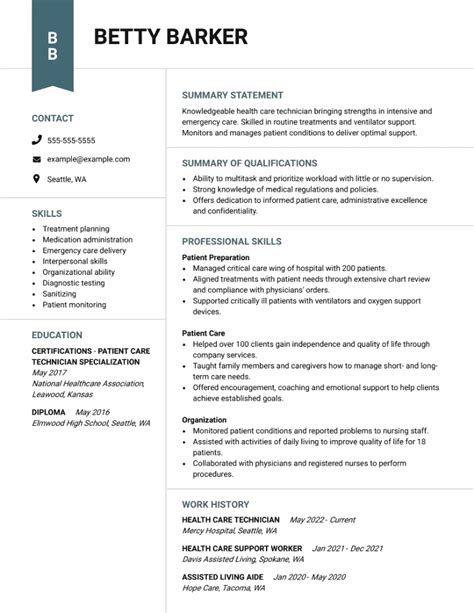 healthcare cv examples samples writing guide