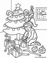 Coloring Christmas Decorate Pages Printable sketch template