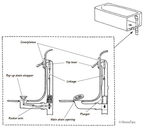 bathtub drain trap diagram   bathtub works  drain trap   inches  diameter