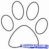 Paw Print Dog Coloring Drawing Pages Clipart Draw Paws Step Getcolorings Color Animals Bear Create Dragoart Online Visit Getdrawings Printable sketch template