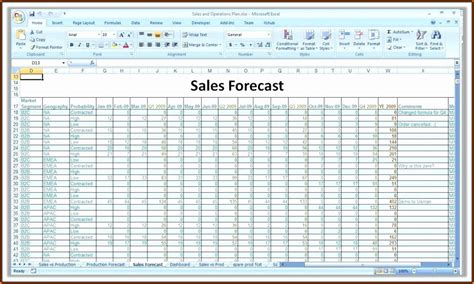 sales forecast template  doctemplates