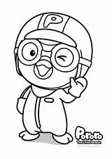 Pororo Pages Coloring Penguin Little Colouring Guard Lion Printable Sheet Template Fuli Colour sketch template