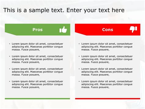 pros  cons  templates