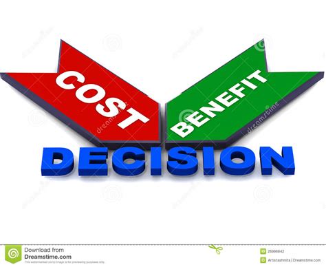 Cost Benefits Decision Stock Illustration Illustration Of
