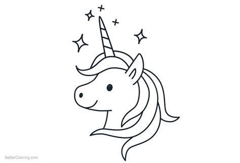 unicorn coloring pages head clipart  printable coloring pages