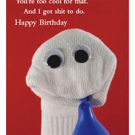 quiplip cool birthday card greeting card from the sock ems collection
