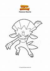 Weavile Coloring Supercolored Gigamax Colorare Meowth sketch template