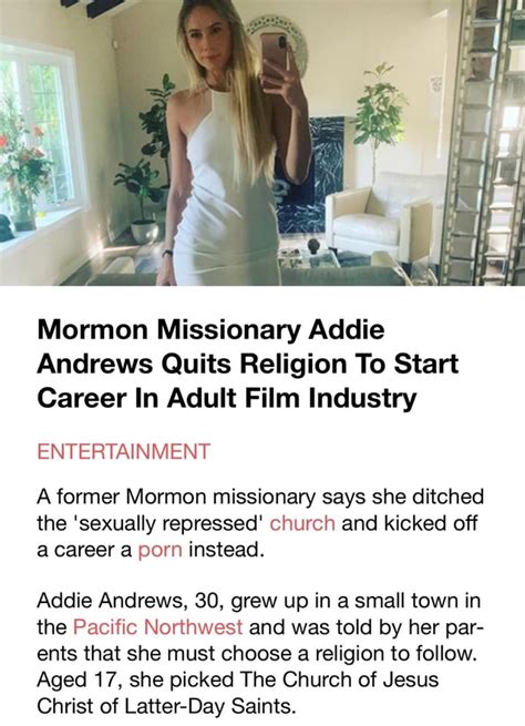 mormon missionary addie andrews quits religion to start