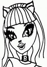 Coloring Noir Catty Pages Monster High Library Coloringhome sketch template