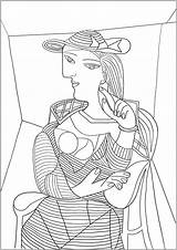 Picasso Coloring Disegni Pablo Adultos Walter Opere Therese Kunstwerk Adulti Malbuch Erwachsene Justcolor sketch template
