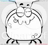 Pudgy Cartoon Drunk Goofy Ant Outlined Coloring Clipart Vector Cory Thoman sketch template