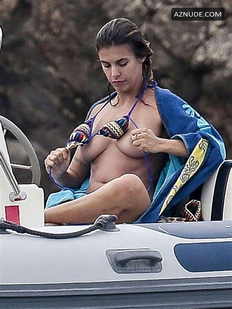 Elisabetta Canalis Sexy And Topless Seen During Vacation