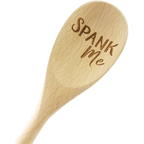 engraved spank me wood spoon t 14 inch hostess t shower favo