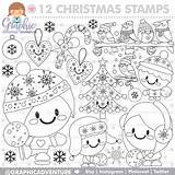 Stamp Christmas Digi Snowball Choose Board Commercial Winter Use Off Digital sketch template