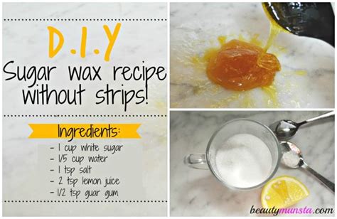 diy sugar wax recipe without strips beautymunsta free natural
