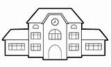 Coloring School Building Clipart Pages Library Template Wecoloringpage Popular Sketch sketch template