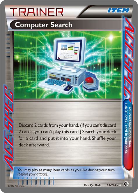 computer search  boundaries crossed  pokemon card