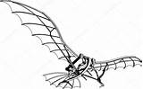 Leonardo Flying Machine Hang Glider Vinci Da Vector Drawing Stock Illustration Antique Ornithopter 3d Getdrawings Search Based Light Gliding sketch template