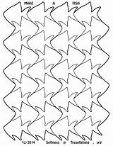 Tessellation Escher Tessellations Coloring Fish Printable Pattern Pages Mc Patterns Templates Tessellating Template Drawing Google Tesselations Leaf Book Print Make sketch template