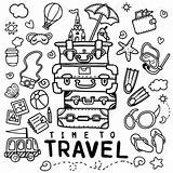 Doodle Travel Vector Doodles Drawing Clipart Journal Illustration Sketch Hand Set Drawn 123rf Stock Icon Choose Board sketch template