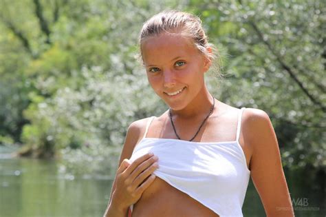 katya clover swimming in the river redbust