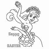 Easter Coloring Disney Pages Ariel Printable Happy Print Eggs Mickey Toddler Kitty Dalmatian Celebration sketch template