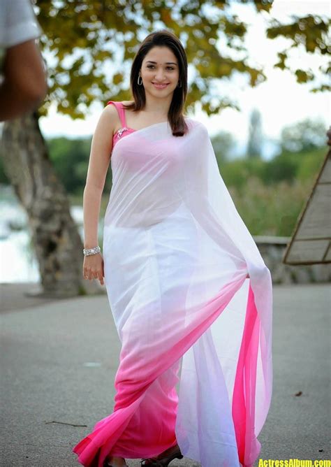 tamanna bhatia images  white saree actress album