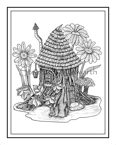 crafts thatchedroof cottage craft coloring pages png  file
