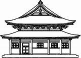 Japonais Japon Templo Palais Colorier Monuments Giappone Asie Japan Pagode Monumentos Chinas Imperial Japoneses Coloriages Templos Chino Chinoise Arquitectura Vives sketch template