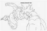 Goku Instinct Ultra Coloring Drawing Easy Pages Collection Comments Pngkit sketch template