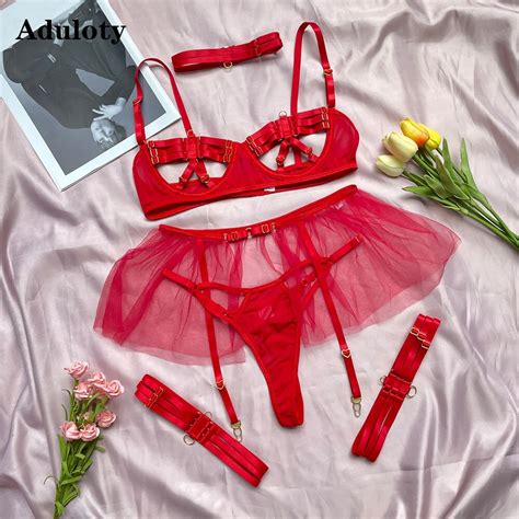 Sexy Underwire Bra Garter Set Set Underwear Garters Bra Set